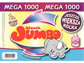 Ręcznik papierowy mega 1000 1 rolka 2-warstwowy SŁONIK JUMBO