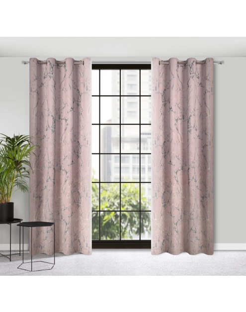 Zdjęcie: Zasłona gotowa Wera 140 x 250 cm różowy EUROFIRANY