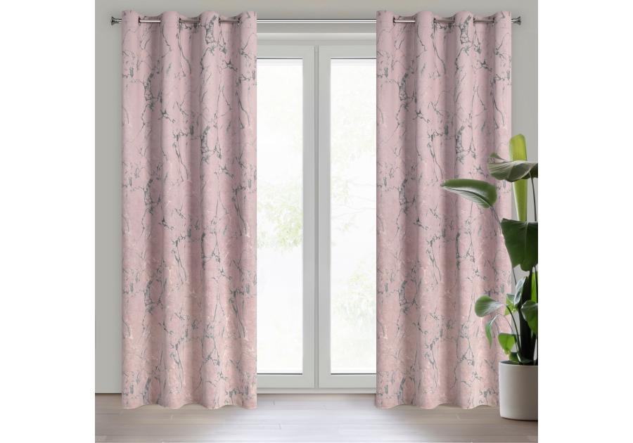 Zdjęcie: Zasłona gotowa Wera 140 x 250 cm różowy EUROFIRANY