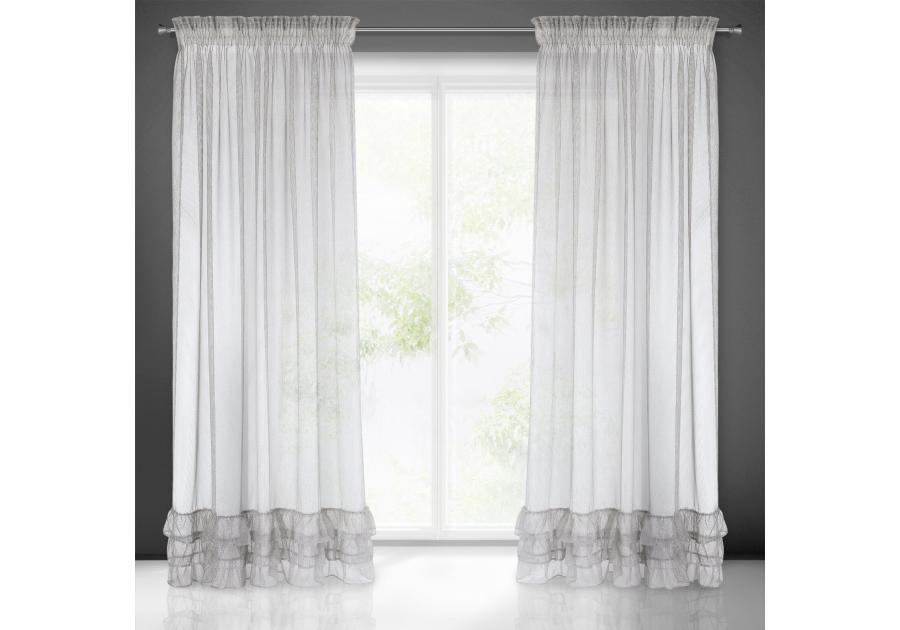 Zdjęcie: Firana gotowa Raja na taśmie 140x270 cm szary EUROFIRANY