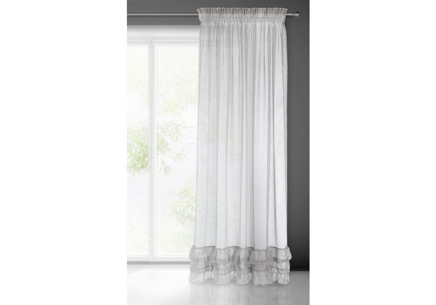 Zdjęcie: Firana gotowa Raja na taśmie 140x270 cm szary EUROFIRANY