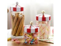 Zdjęcie: Pojemnik do przechowywania biało-czerwony 1200 ml dekoracja cirus ALTOM DESIGN