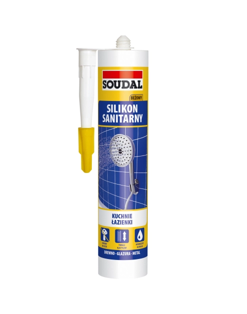 Zdjęcie: Silikon sanitarny 280 ml beżowy SOUDAL
