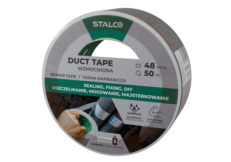 Zdjęcie: Taśma naprawcza duct tape 48 mm x 50 m STALCO