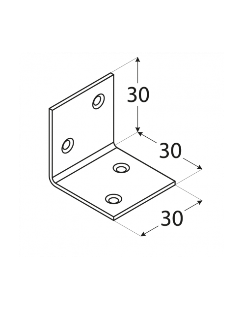 Zdjęcie: Kątownik szeroki z blachy ocynkowej 3x3x3 cm KS01 DMX