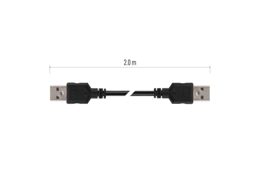 Zdjęcie: Przewód USB 2.0 wtyk A - wtyk A, 2m EMOS