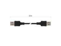 Zdjęcie: Przewód USB 2.0 wtyk A - wtyk A, 2m EMOS