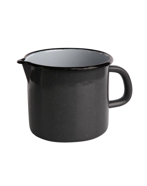 Zdjęcie: Kubek emaliowany z dzióbkiem 1,15 L - 12 cm szary nakrapiany SILESIA