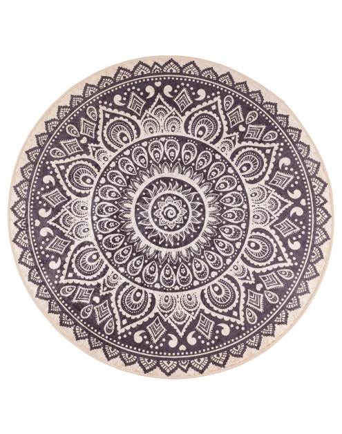 Zdjęcie: Dywan Print Shine 133 cm koło aztecki czarny MULTI-DECOR