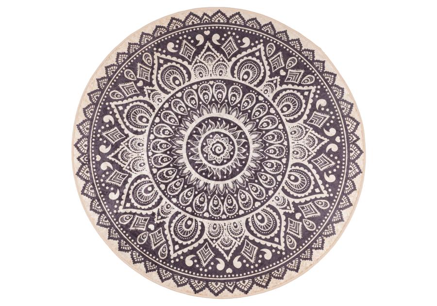 Zdjęcie: Dywan Print Shine 133 cm koło aztecki czarny MULTI-DECOR
