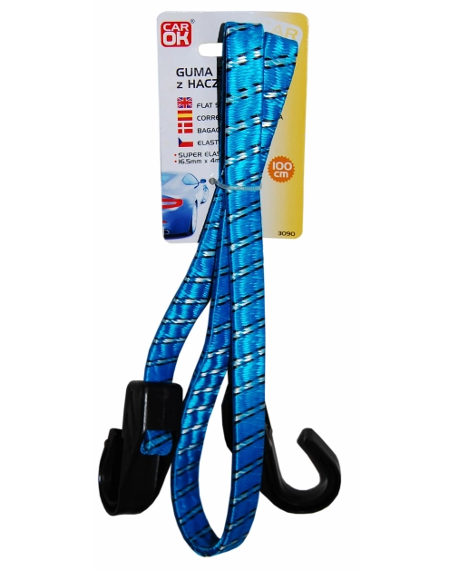 Zdjęcie: Guma mocująca bagażowa z hakami 100 cm CAR OK