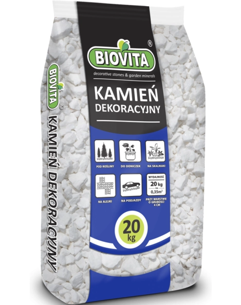 Zdjęcie: Grys Extra White Thassos 16-30mm  20 Kg BIOVITA