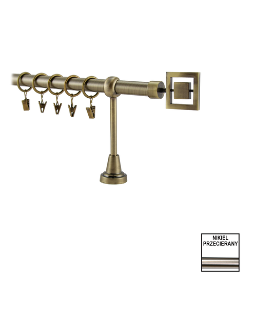 Zdjęcie: Karnisz podwójny Valentina fi 19 mm - 400 cm piazza satyna KARWEL