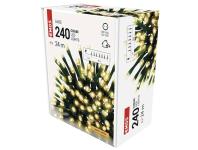 Zdjęcie: Lampki choinkowe Classic 240 LED 24 m ciepła biel, zielony przewód, IP44, timer EMOS