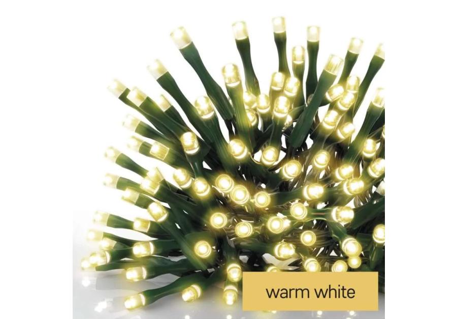 Zdjęcie: Lampki choinkowe Classic 240 LED 24 m ciepła biel, zielony przewód, IP44, timer EMOS