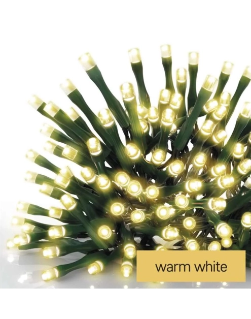 Zdjęcie: Lampki choinkowe Classic 240 LED 24 m ciepła biel, zielony przewód, IP44, timer EMOS