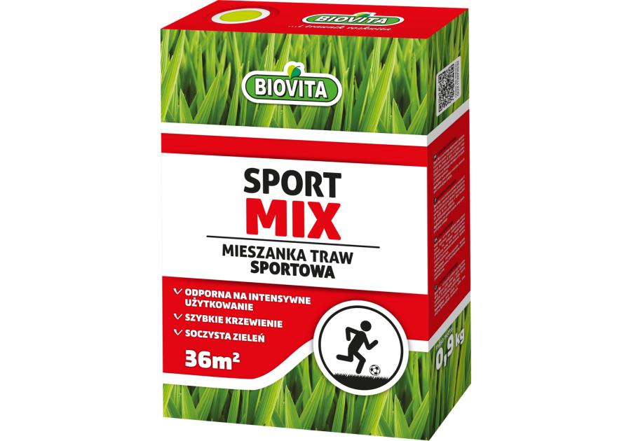 Zdjęcie: Mieszanka nasion traw sportmix 0,9 kg BIOVITA