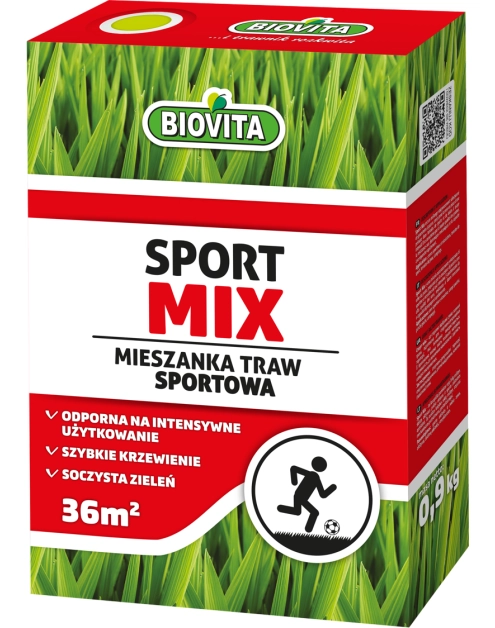 Zdjęcie: Mieszanka nasion traw sportmix 0,9 kg BIOVITA
