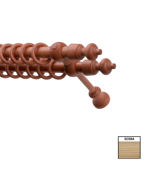 Zdjęcie: Karnisz podwójny Hermes  450 cm sosna KARWEL