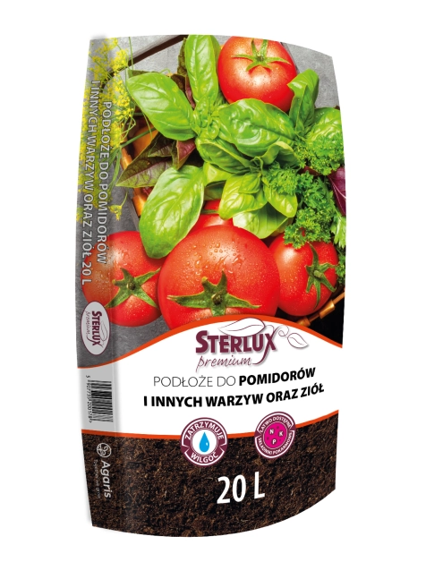 Zdjęcie: Podłoże do pomidorów i innych warzyw oraz ziół 20 L STERLUX PREMIUM