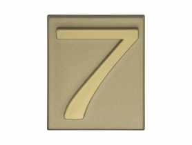 Cyfra 7 PCV samoprzylepna 4x4,7 cm oliwka DOMINO