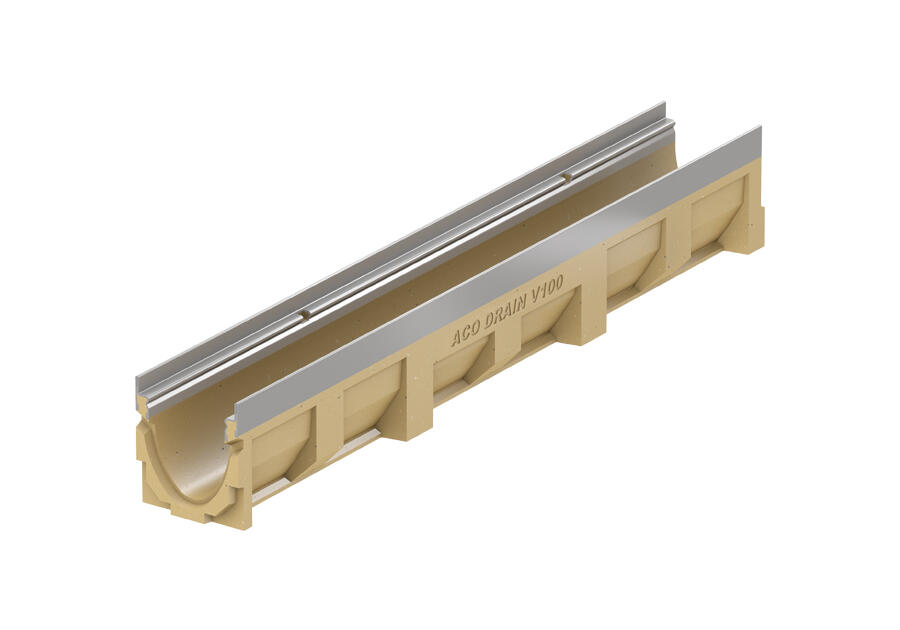 Zdjęcie: Korytko z polimerobetonu 1 m krawędzie ze stali ocynkowanej Drain Multiline V100 ACO