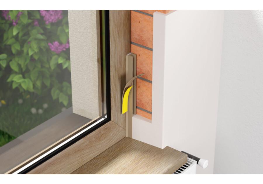 Zdjęcie: Listwa PVC BP12 L300 9/6 turner oak, przyokienna, dylatacyjna, tynkarska z uszczelką BELLA PLAST