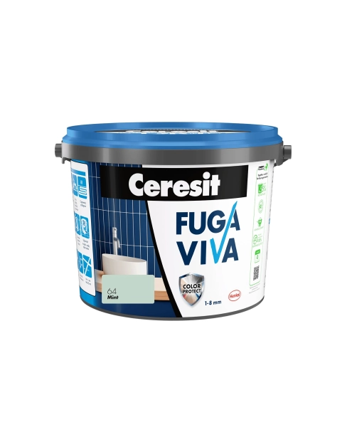 Zdjęcie: Fuga Viva elastyczna cementowa 1-8 mm mint 2 kg CERESIT