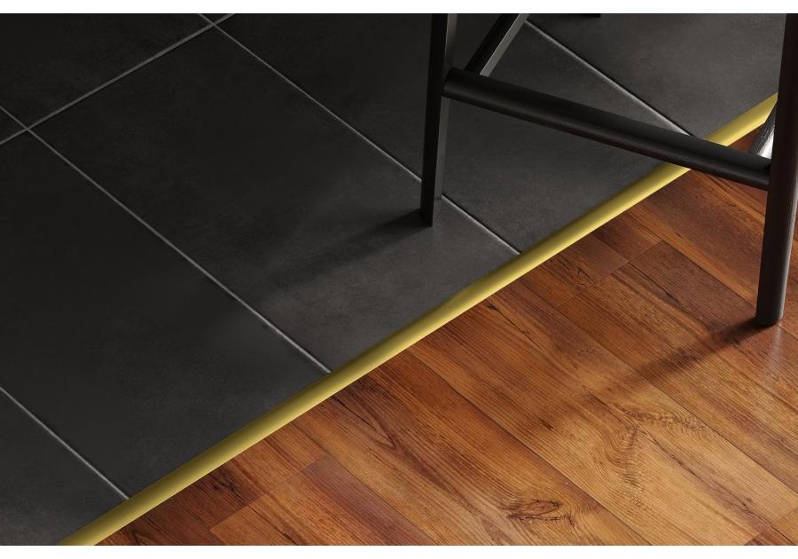 Zdjęcie: Profil progowy owalny klejony aluminium laminat 30 mm 0,9 m dąb biały CEZAR