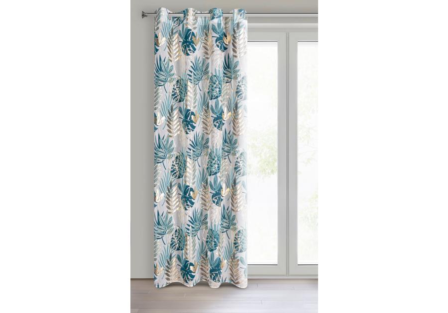 Zdjęcie: Zasłona gotowa Keri 140x250 cm turkusowy EUROFIRANY