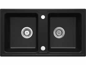 Zlewozmywak Zorba nero granit 2K B/O 780x435x180, 3,5", space saver DEANTE