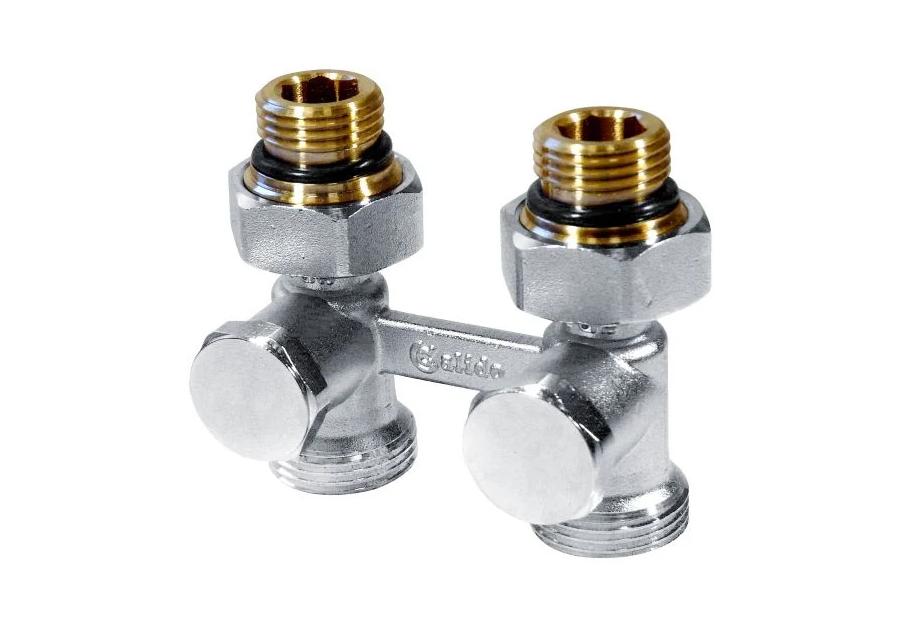 Zdjęcie: Przyłącze grzejnikowe proste 1/2" z mostkiem CALIDO