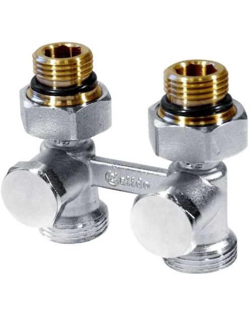 Zdjęcie: Przyłącze grzejnikowe proste 1/2" z mostkiem CALIDO