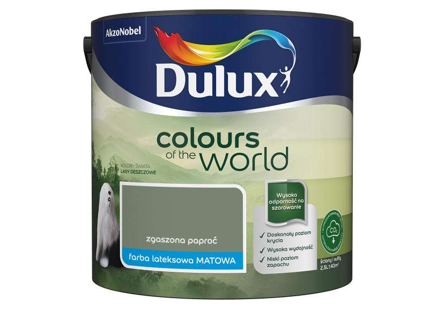 Zdjęcie: Farba do wnętrz Kolory Świata 2,5 L zgaszona paproć DULUX