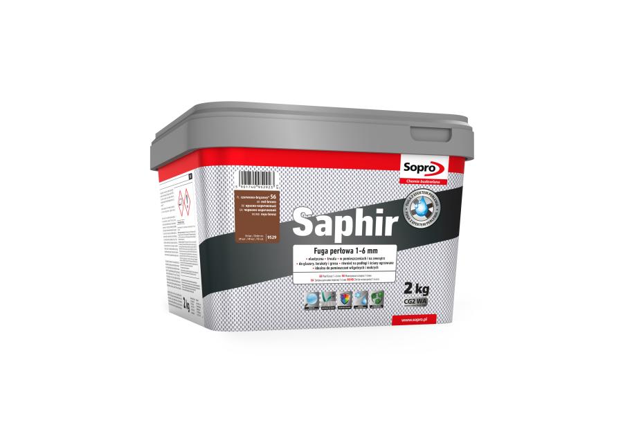 Zdjęcie: Fuga perłowa Saphir czerwony brąz 2 kg SOPRO