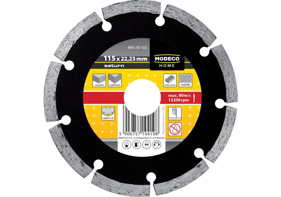 Zdjęcie: Ściernice diamentowe segmentowe Saturn 115 mm RAWLPLUG