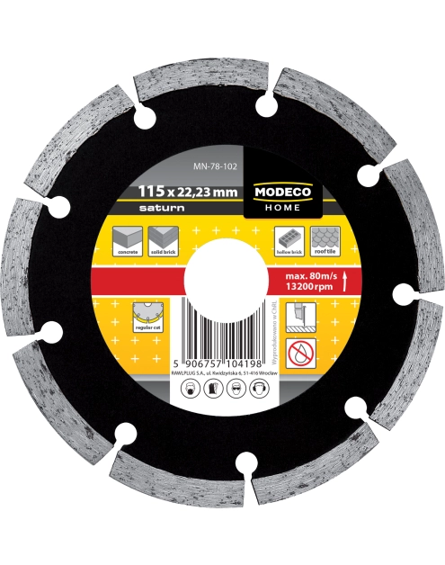 Zdjęcie: Ściernice diamentowe segmentowe Saturn 115 mm RAWLPLUG
