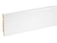 Zdjęcie: Listwa przypodłogowa MDF Biały RAL 9003 okleina półmat 10x1,6 cm zaokrąglona R08 220 cm CEZAR