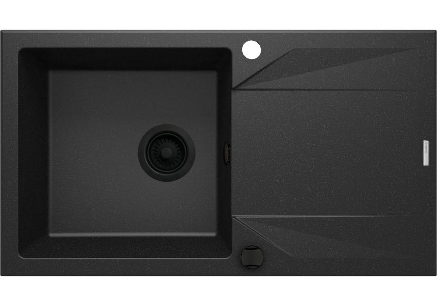 Zdjęcie: Zlewozmywak Evora grafit metalik granit 1K Z/O 780x440x193, spa sav nero DEANTE