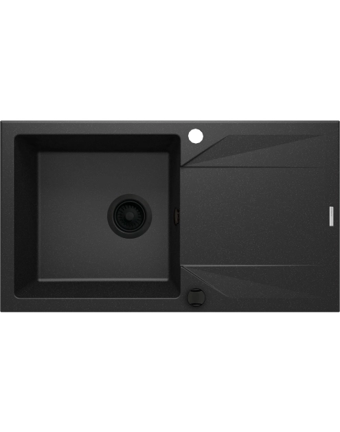 Zdjęcie: Zlewozmywak Evora grafit metalik granit 1K Z/O 780x440x193, spa sav nero DEANTE