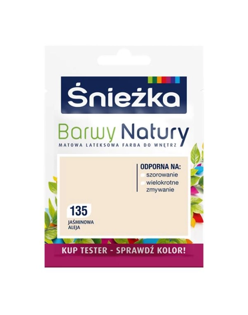 Zdjęcie: Tester koloru Barwy Natury jaśminowa aleja 135 25 ml ŚNIEŻKA