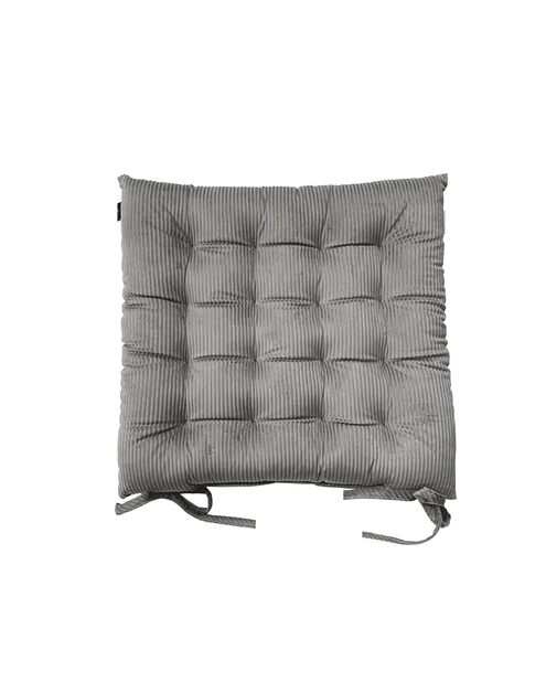 Zdjęcie: Poduszka na krzesło welwetowa sztruks casual chic szary 43x43 cm CHIC HOME