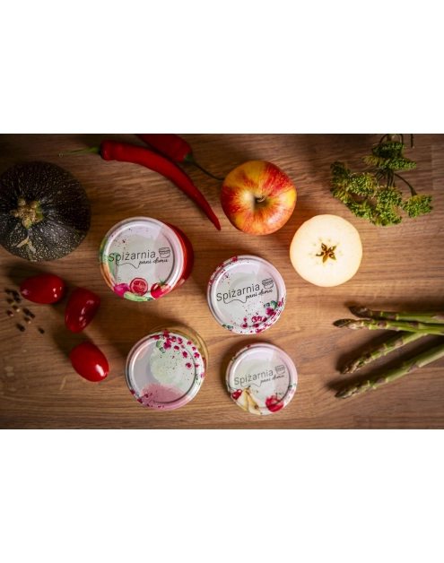 Zdjęcie: Komplet 10 zakrętek z napisem Spiżarnia Pani Domu fi 66 4-zaczepowych ALTOM DESIGN