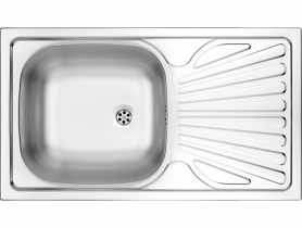 Zlewozmywak Techno dekor 1K Z/O 760x435x150, 2" + osprzęt DEANTE