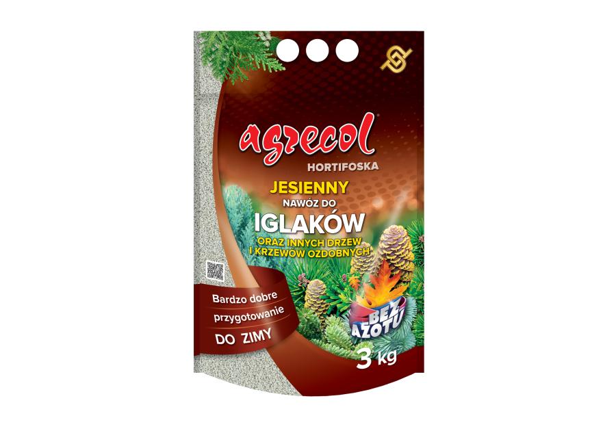 Zdjęcie: Nawóz do iglaków oraz innych drzew i krzewów ozdobnych jesienny hortifoska 3 kg AGRECOL