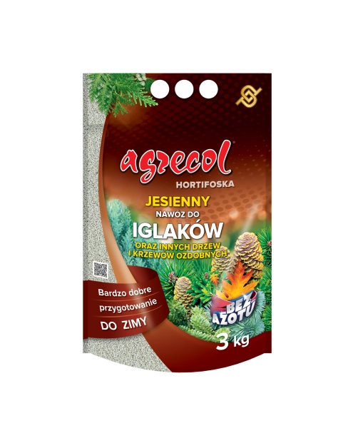 Zdjęcie: Nawóz do iglaków oraz innych drzew i krzewów ozdobnych jesienny hortifoska 3 kg AGRECOL