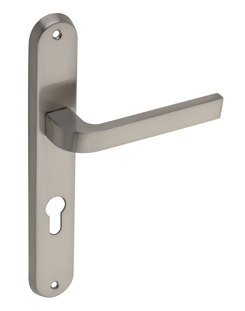 Zdjęcie: Klamka wewnętrzna Arco DH-95A szyld długi na wkładkę nikiel szczotkowany GAMET BASIC LINE