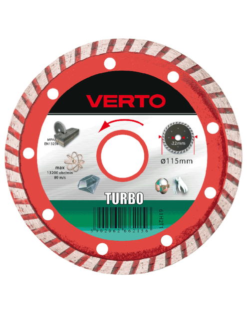 Zdjęcie: Tarcza diamentowa 115 x 22.2 mm, turbo VERTO