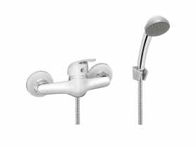 Bateria natryskowa z zestawem natryskowyn Mitris chrom INVENA