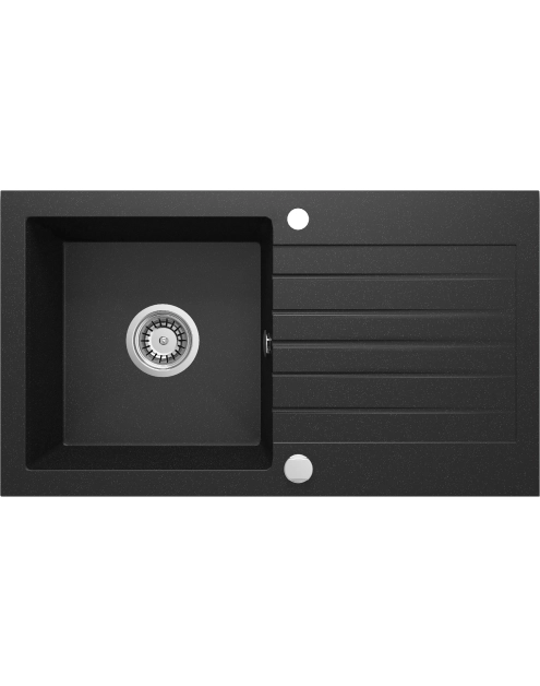 Zdjęcie: Zlewozmywak Zorba grafit metalik granit 1K Z/O 760x440X160, 3,5", space saver DEANTE